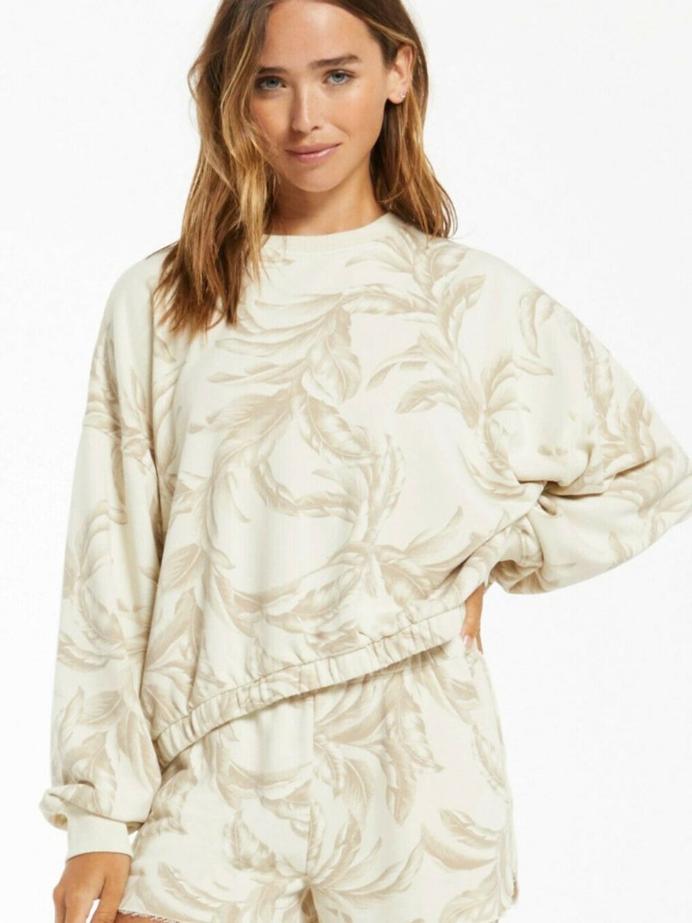 Z Supply palm sweat top only size medium